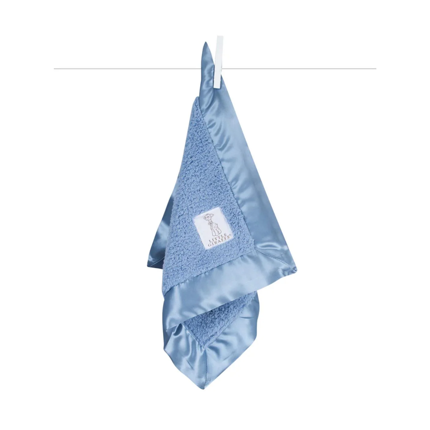Chenille Solid Security Blanky - Cornflower by Little Giraffe
