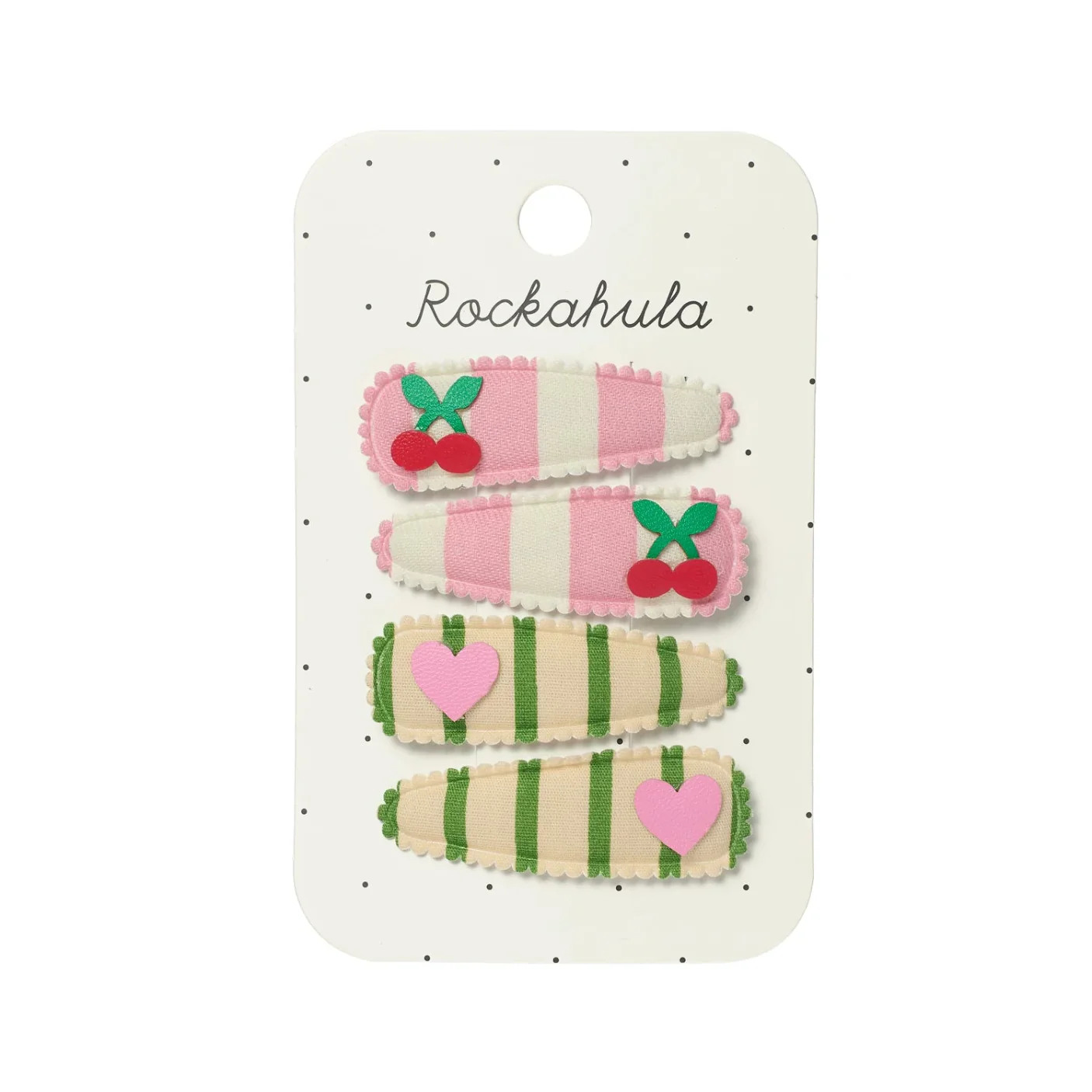 Cherry Kiss Fabric Clip Set by Rockahula Kids
