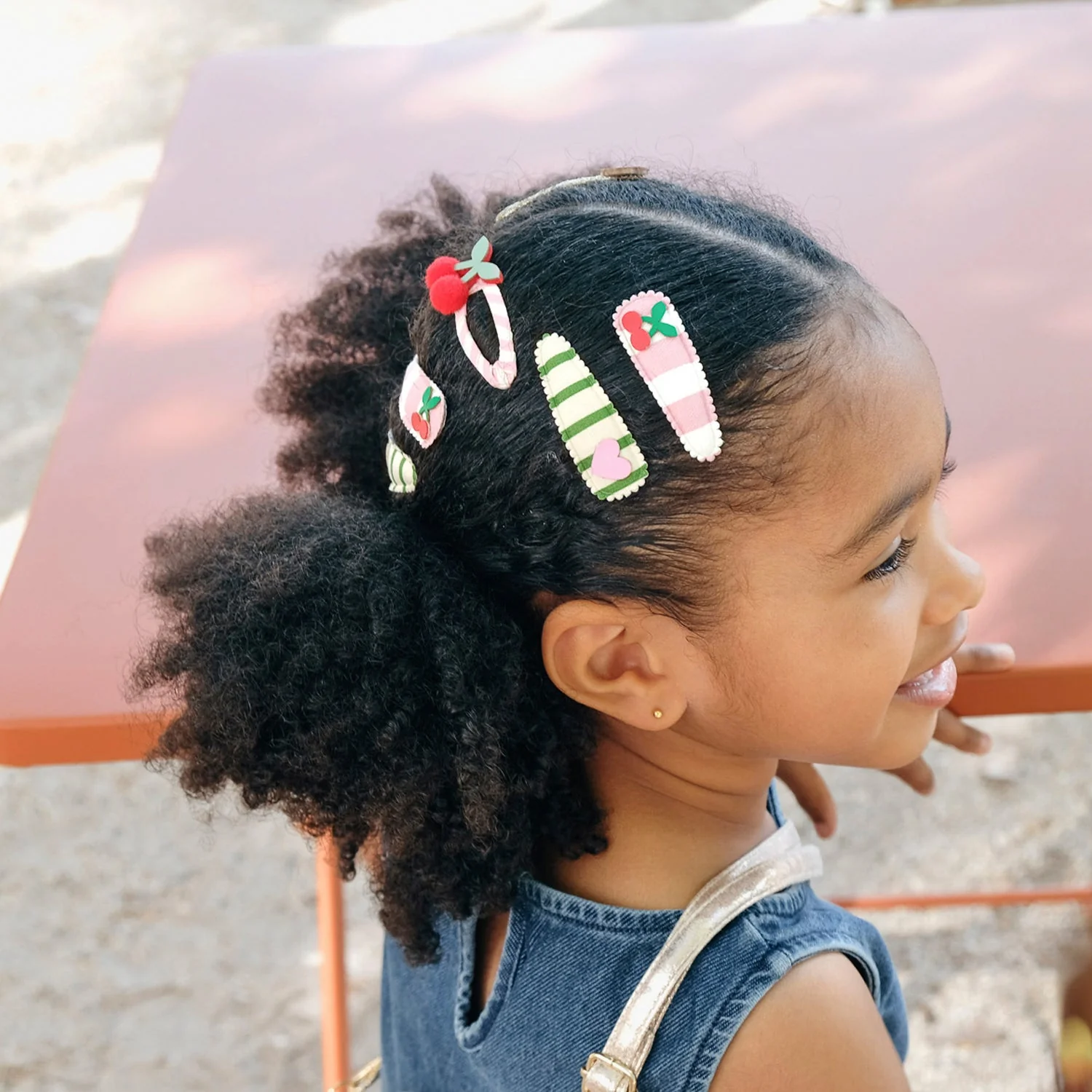 Cherry Kiss Fabric Clip Set by Rockahula Kids - Image 2