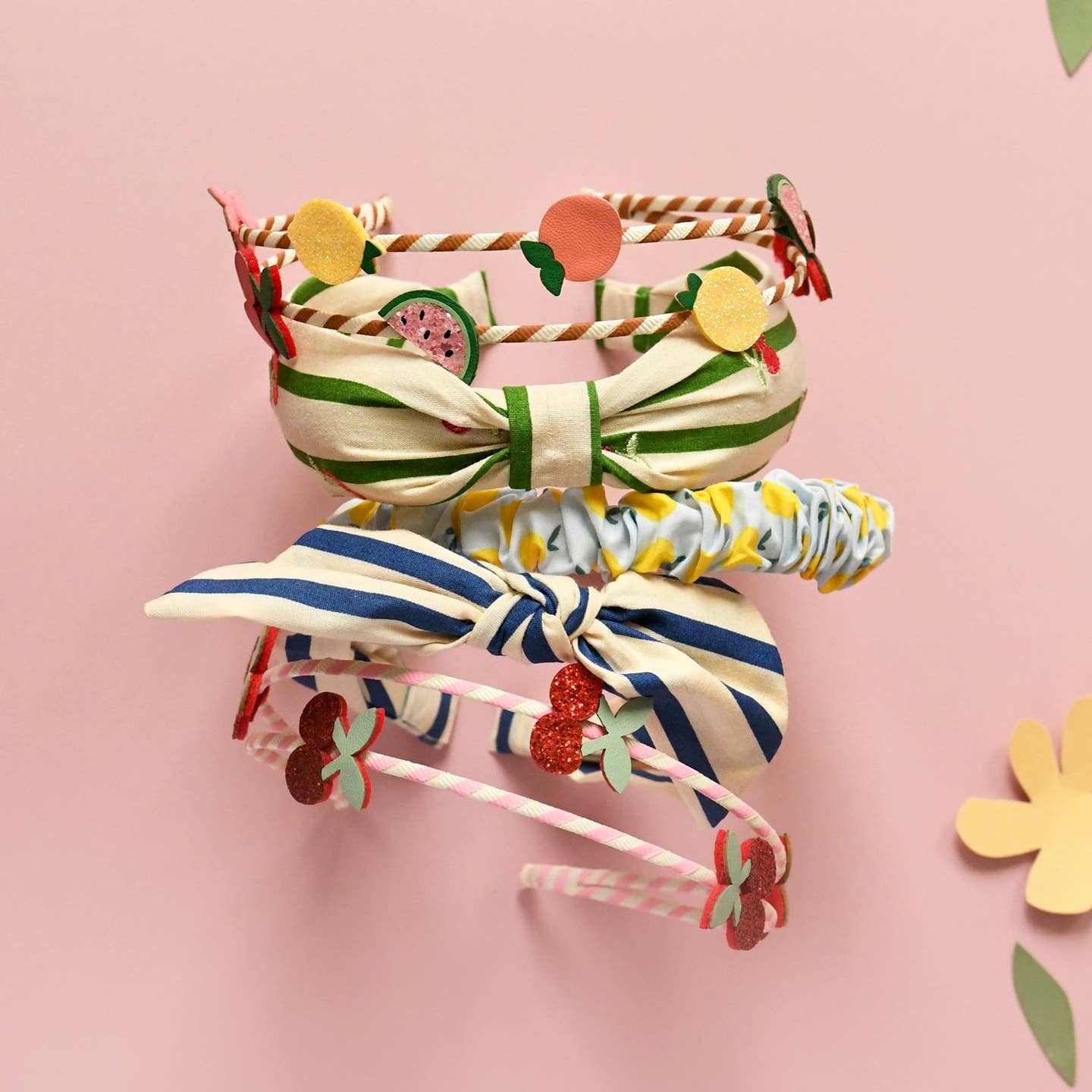 Cherry Kiss Stripy Headband by Rockahula Kids - Image 4