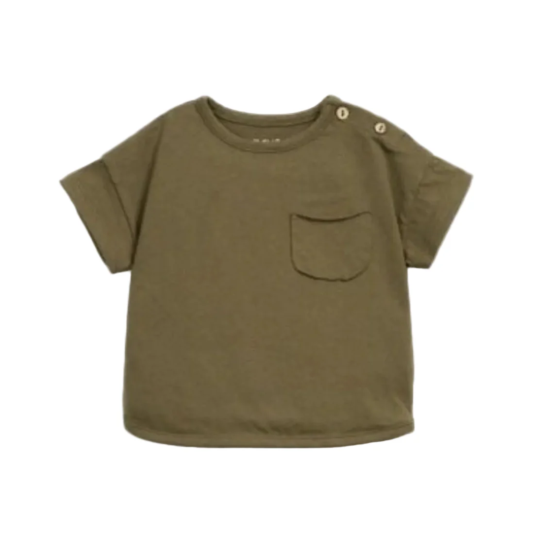 Chest Pocket T-Shirt - Dark Green by Play Up