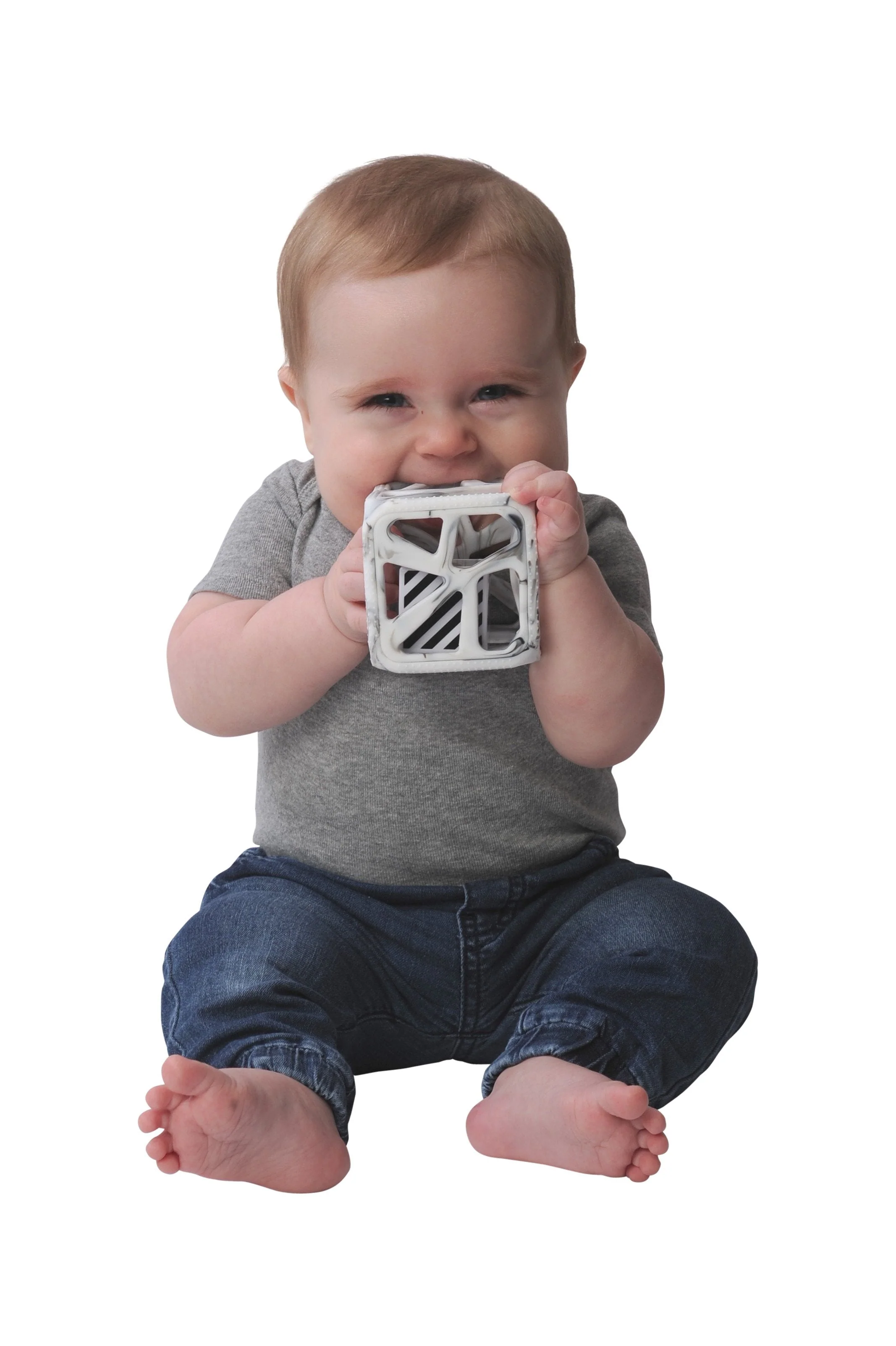 Chew Cube - Marble Grey by Malarkey Kid - Image 2