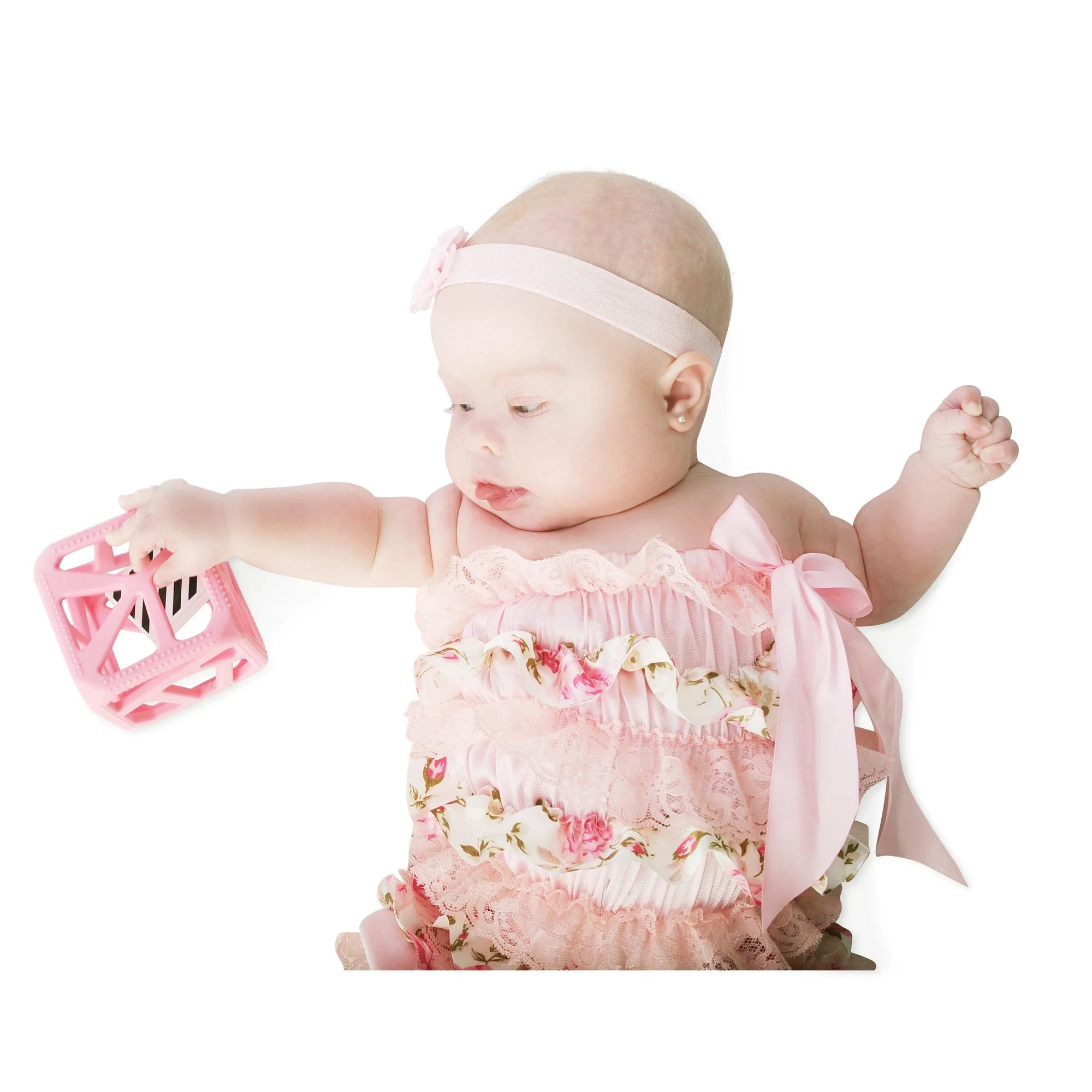 Chew Cube - Pink by Malarkey Kids - Image 5