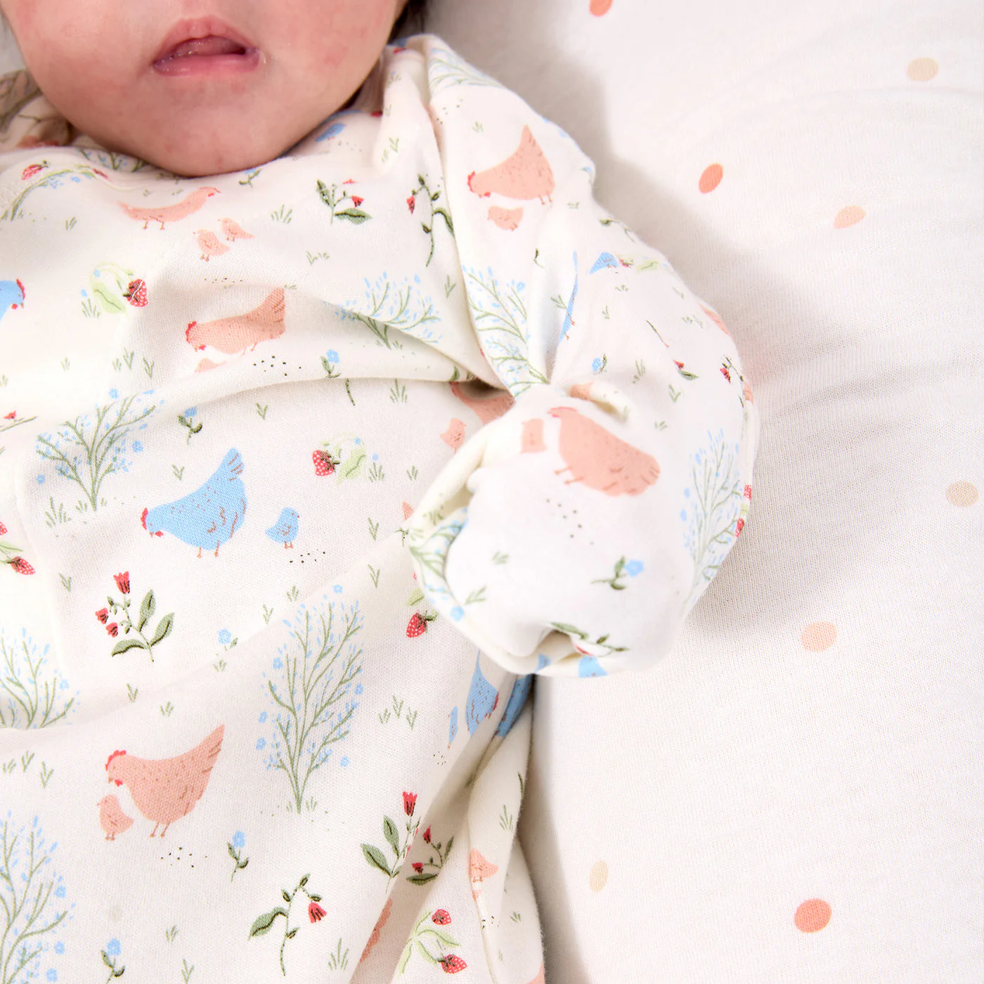Chicken Tender Organic Cotton Magnetic Gown & Hat Set by Magnetic Me - FINAL SALE - Image 3