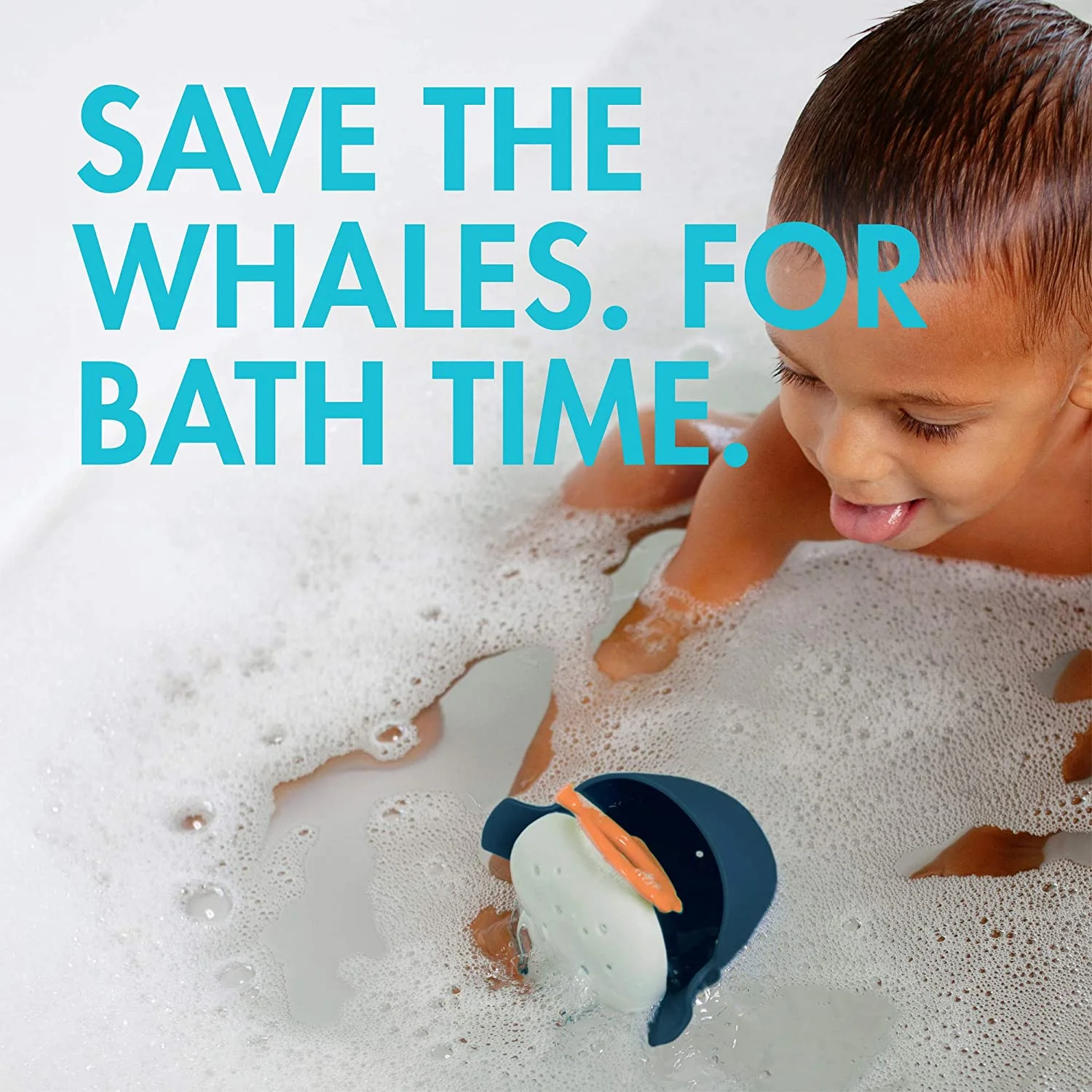 Chomp Hungry Whale Bath Toy - Navy by Boon - Image 2