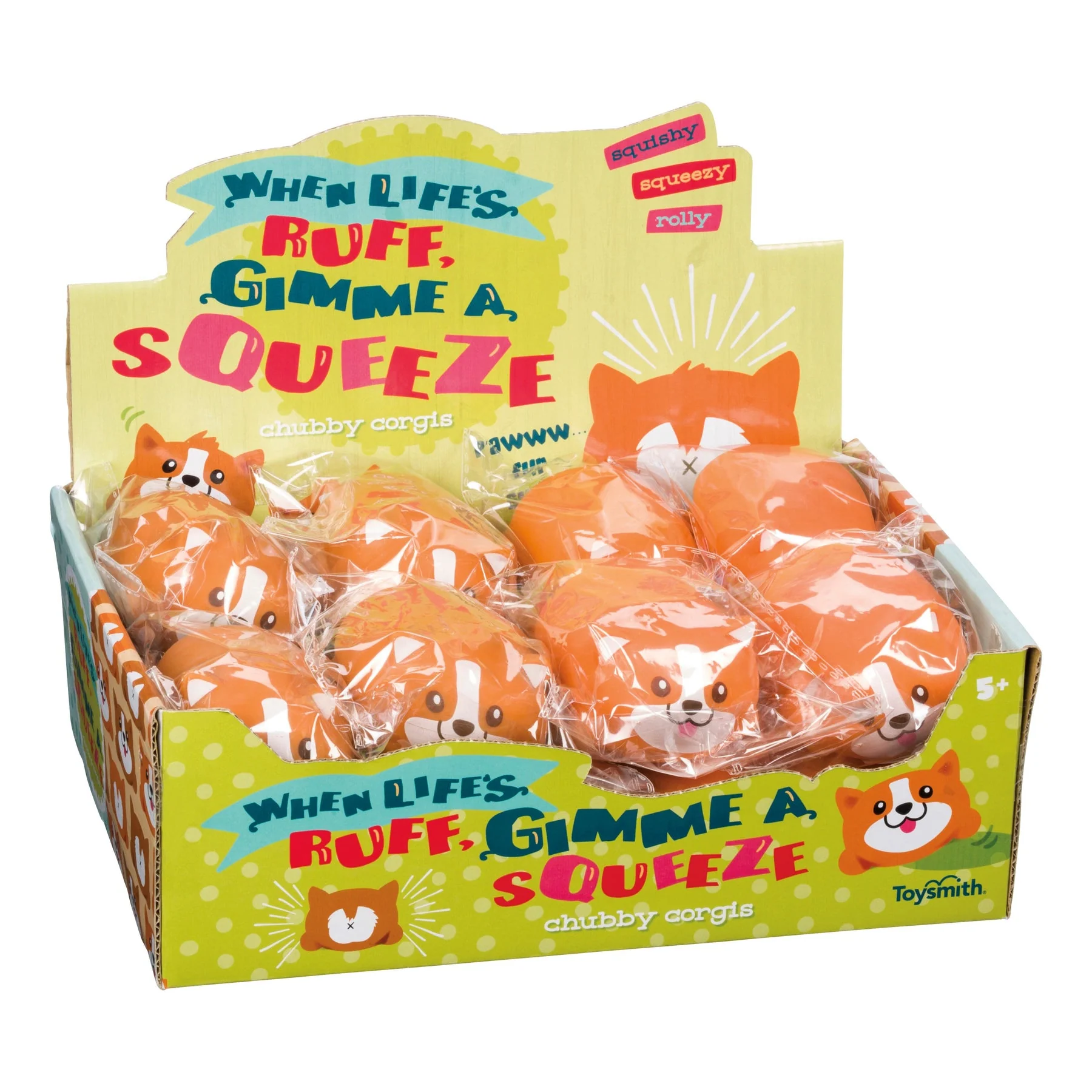 Chubby Corgi Squeeze Toy (1 Unit Assorted) by Toysmith - Image 3