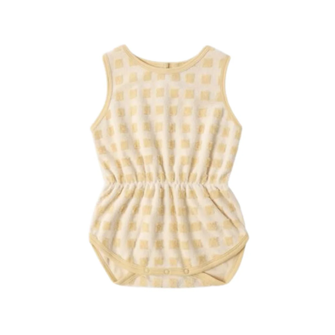 Cinch Playsuit - Butterscotch Grid by Rylee + Cru