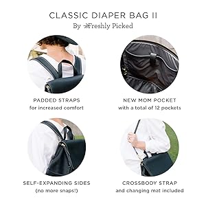 Classic Diaper Bag II - Stone by Freshly Picked - Image 15