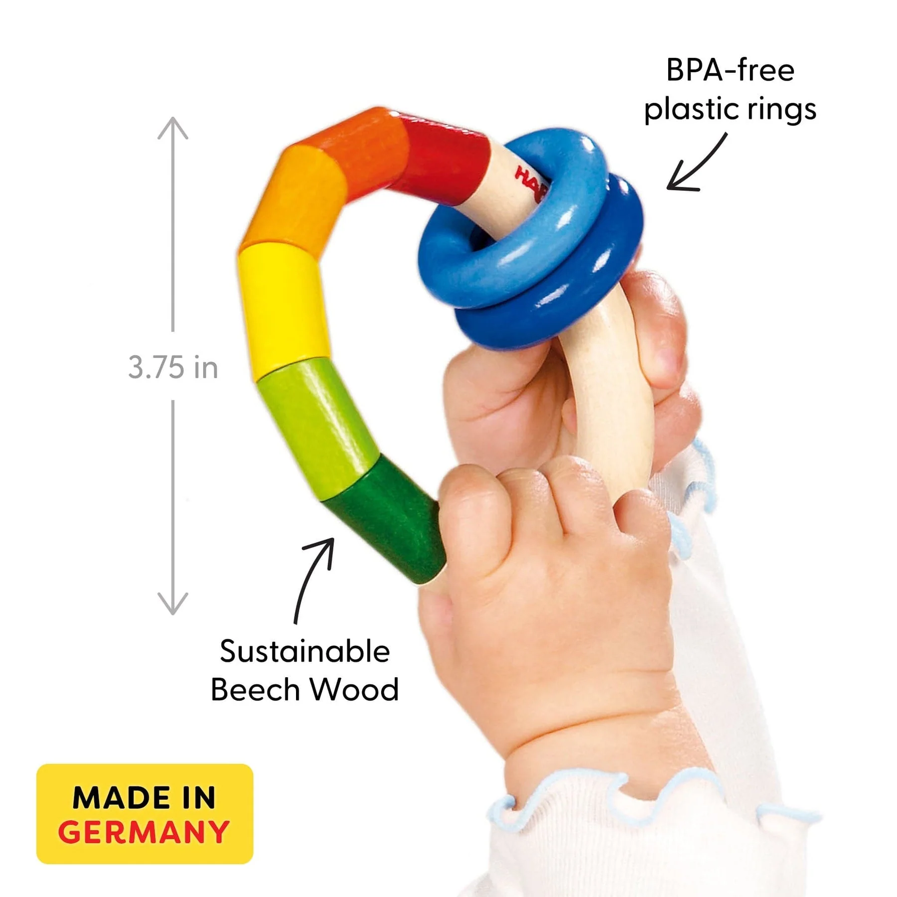 Wooden Clutching Toy - Kringelring by Haba - Image 3