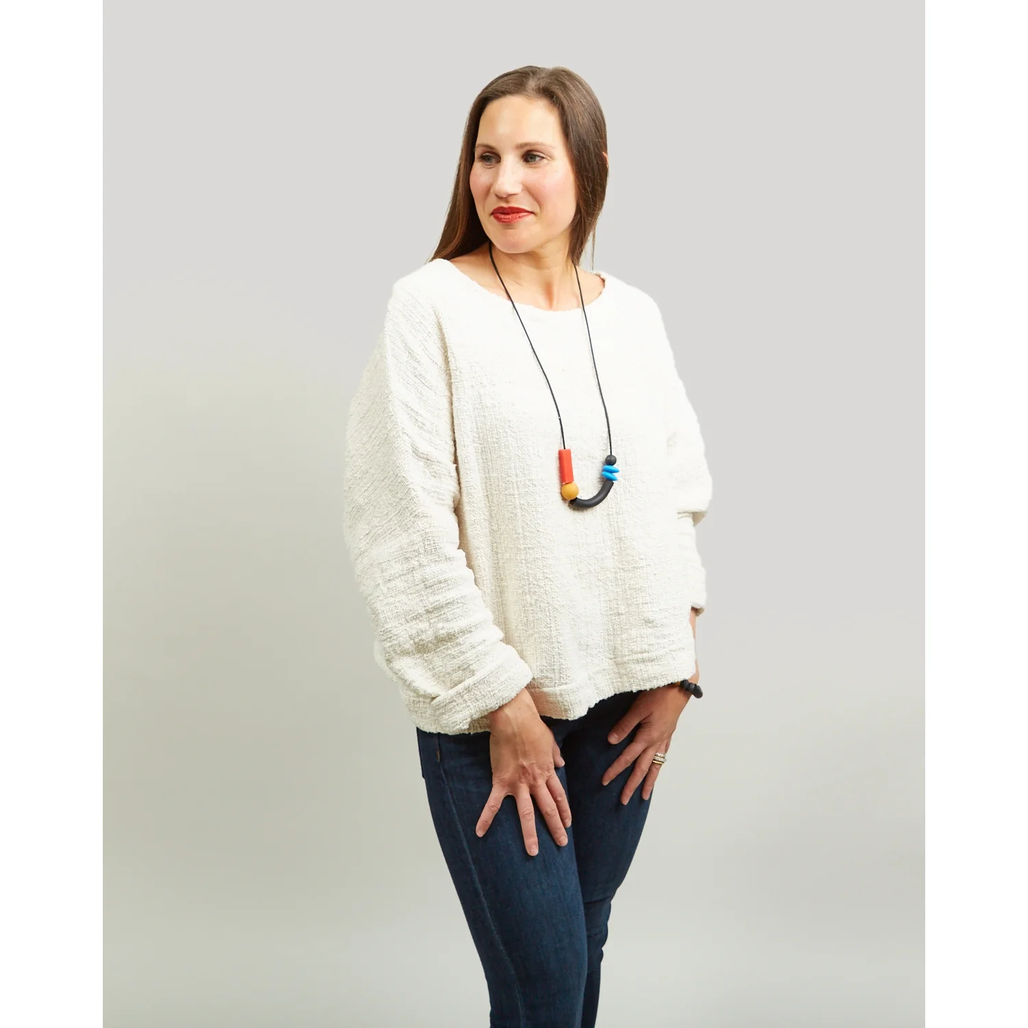 Cobalt Balance Teething Necklace by January Moon - Image 3