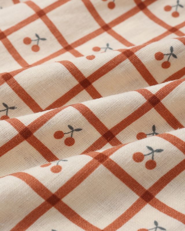 Collared Babydoll Dress - Cherry Check by Rylee + Cru - Image 9