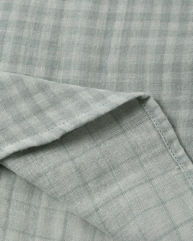 Collared Short Sleeve Shirt - Green Gingham by Rylee + Cru - Image 6