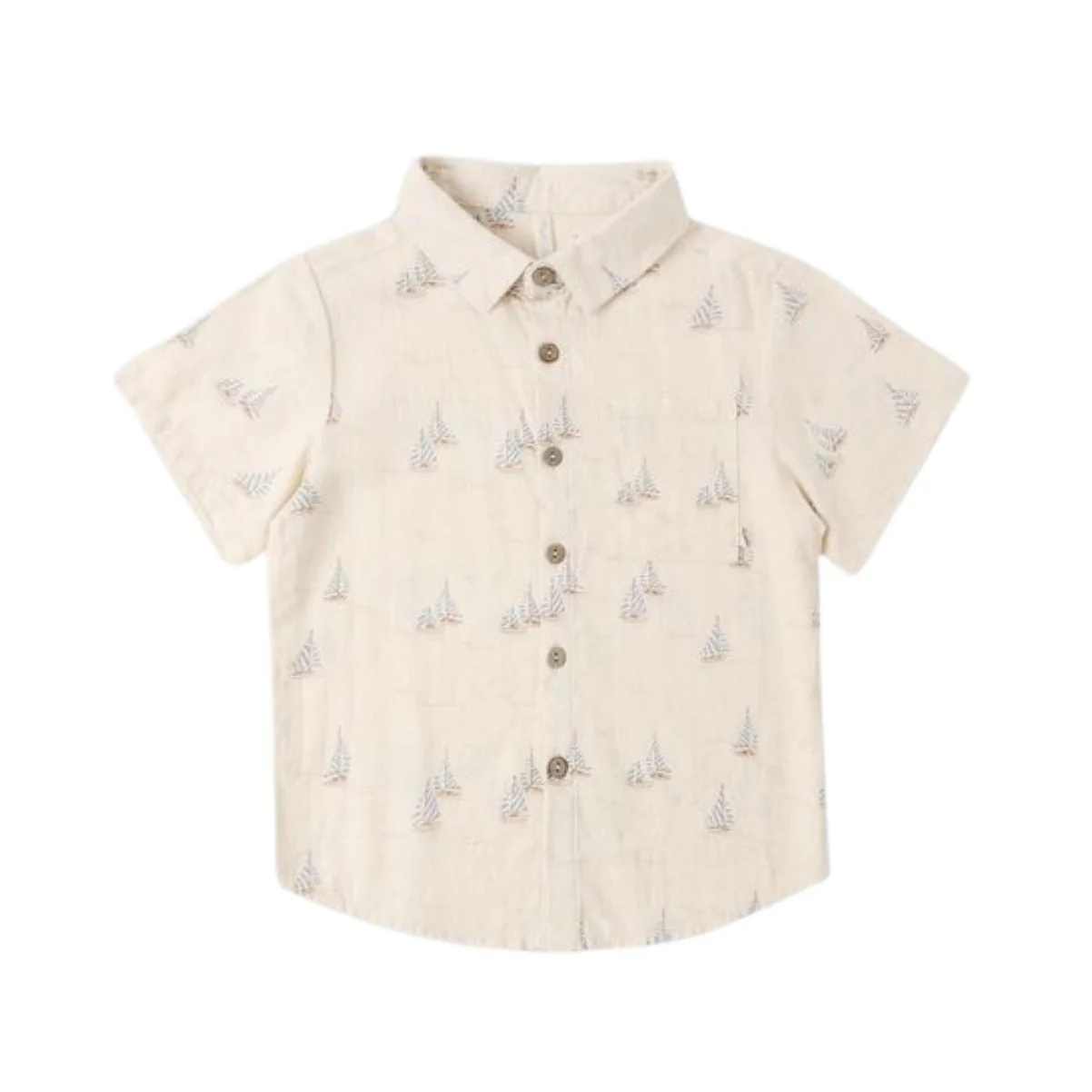 Collared Short Sleeve Shirt - Sail by Rylee + Cru