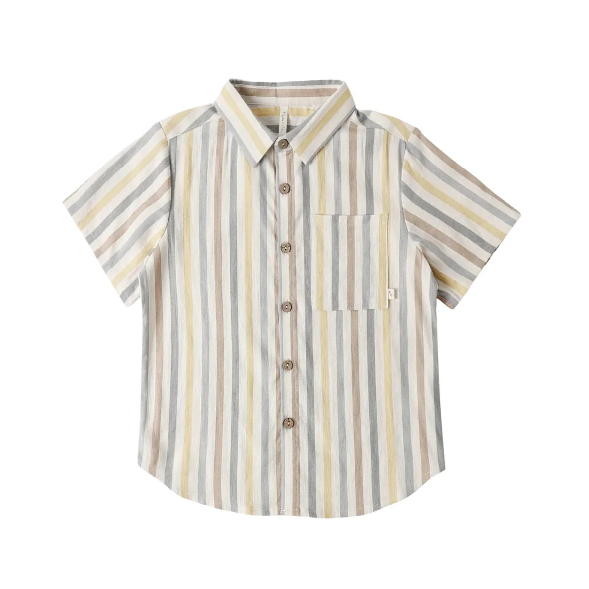 Collared Short Sleeve Shirt - Valencia Stripe by Rylee + Cru