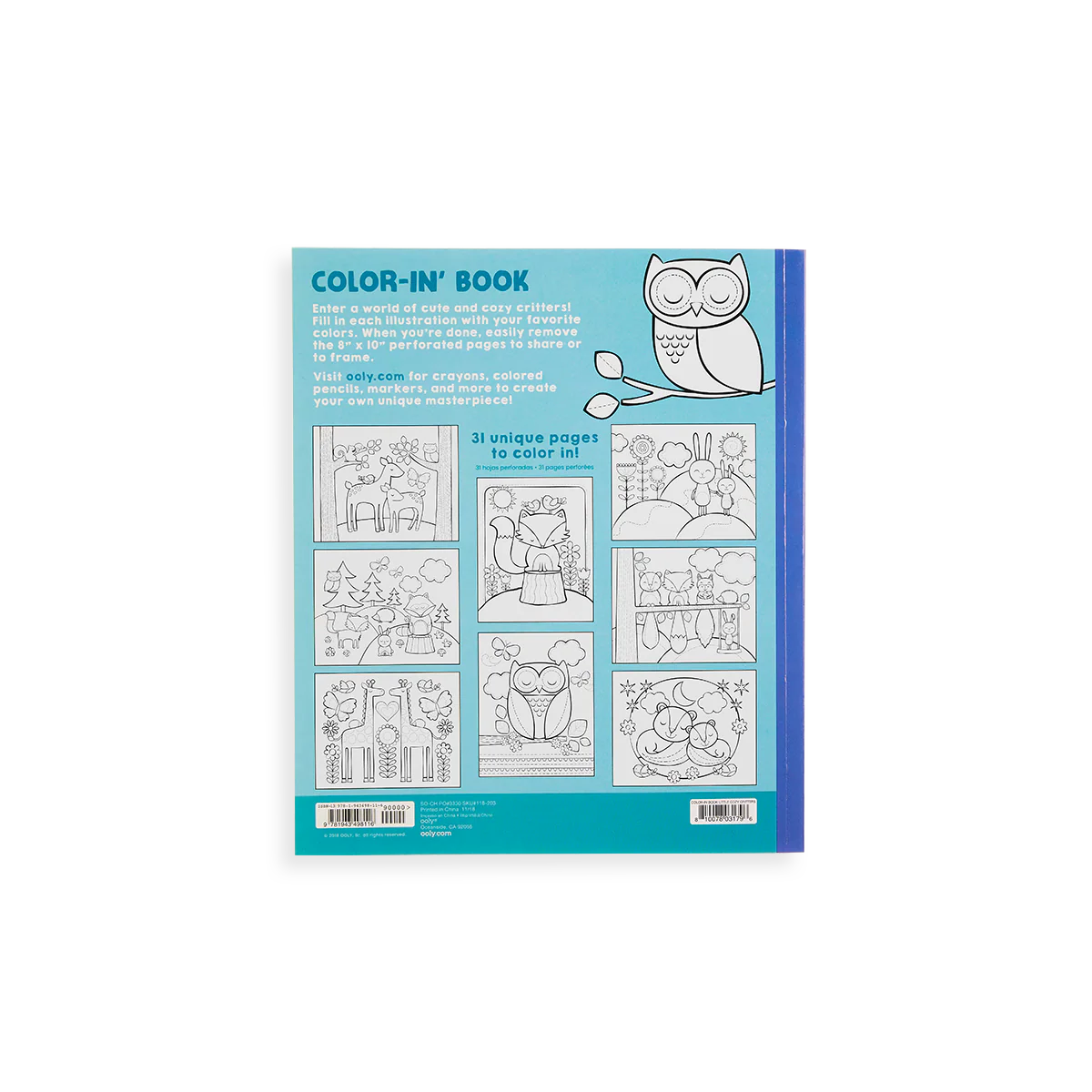 Color-in Book - Cozy Little Critters by OOLY - Image 4