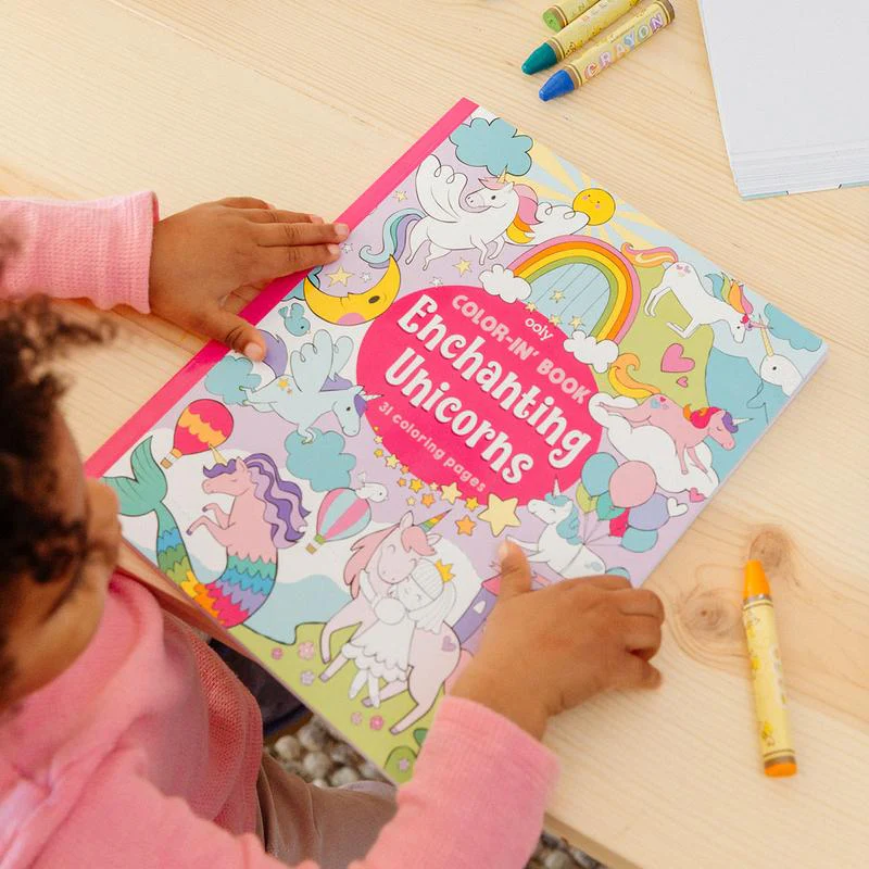Color-in Book - Enchanting Unicorns by OOLY - Image 2