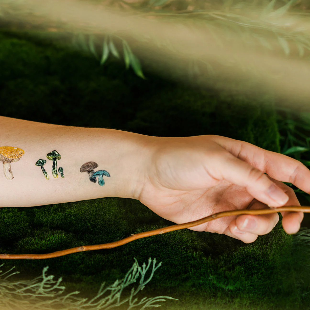 Colorful Mushrooms Sheet Tattoos - Set of 2 by Tattly - Image 4