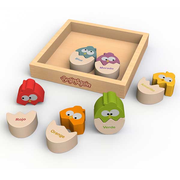 Colors 'N Eggs Wooden Puzzle English/Spanish by Begin Again - Image 2