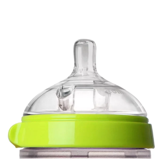 Comotomo Natural Feel Baby Bottle - Green 8 Oz - Image 3