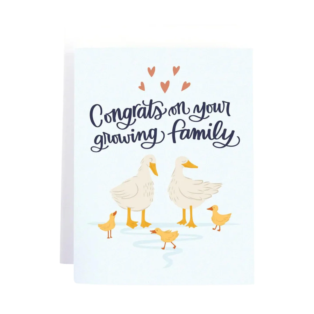 Congrats on Your Growing Family Duckling Card by Pedaller Designs
