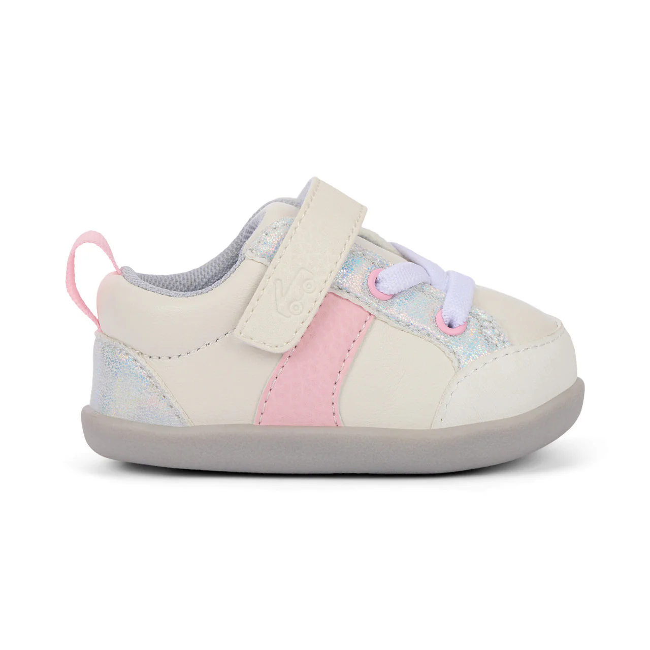 Connor First Walker Shoe - White/Pink by See Kai Run - Image 3