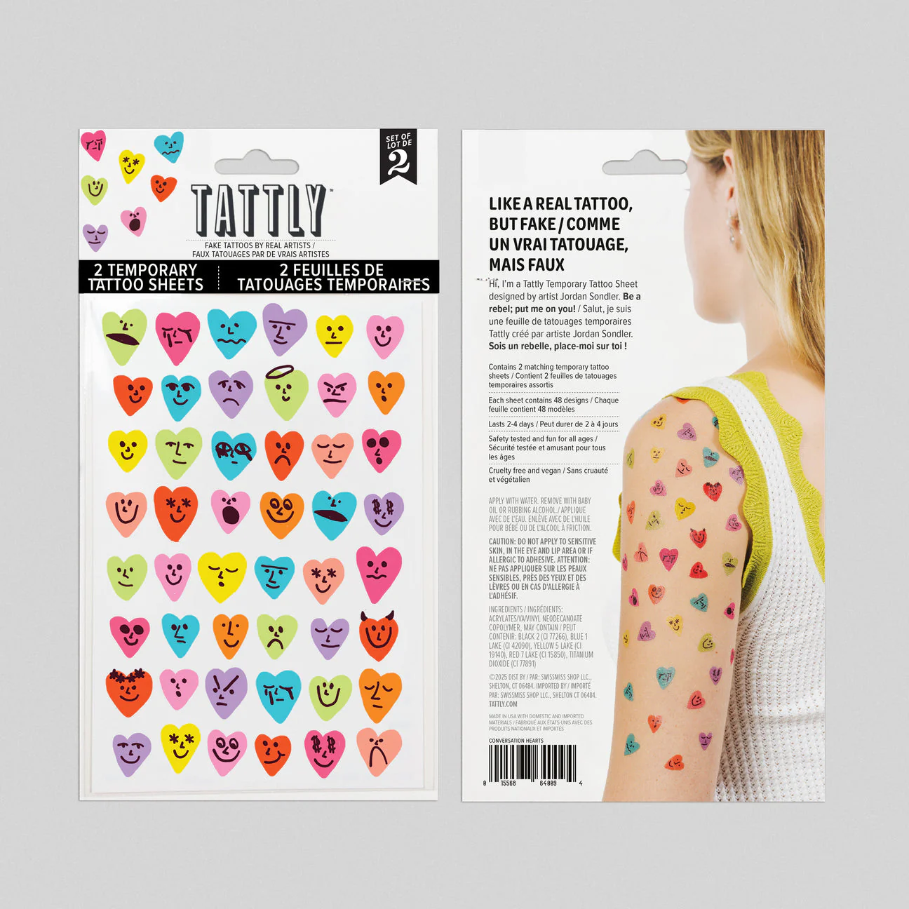 Conversation Hearts Sheet Tattoos - Set of 2 by Tattly - Image 6