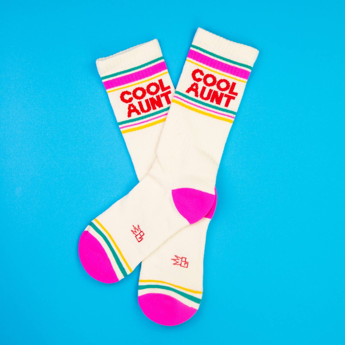 Cool Aunt Gym Crew Socks by Gumball Poodle - Image 2