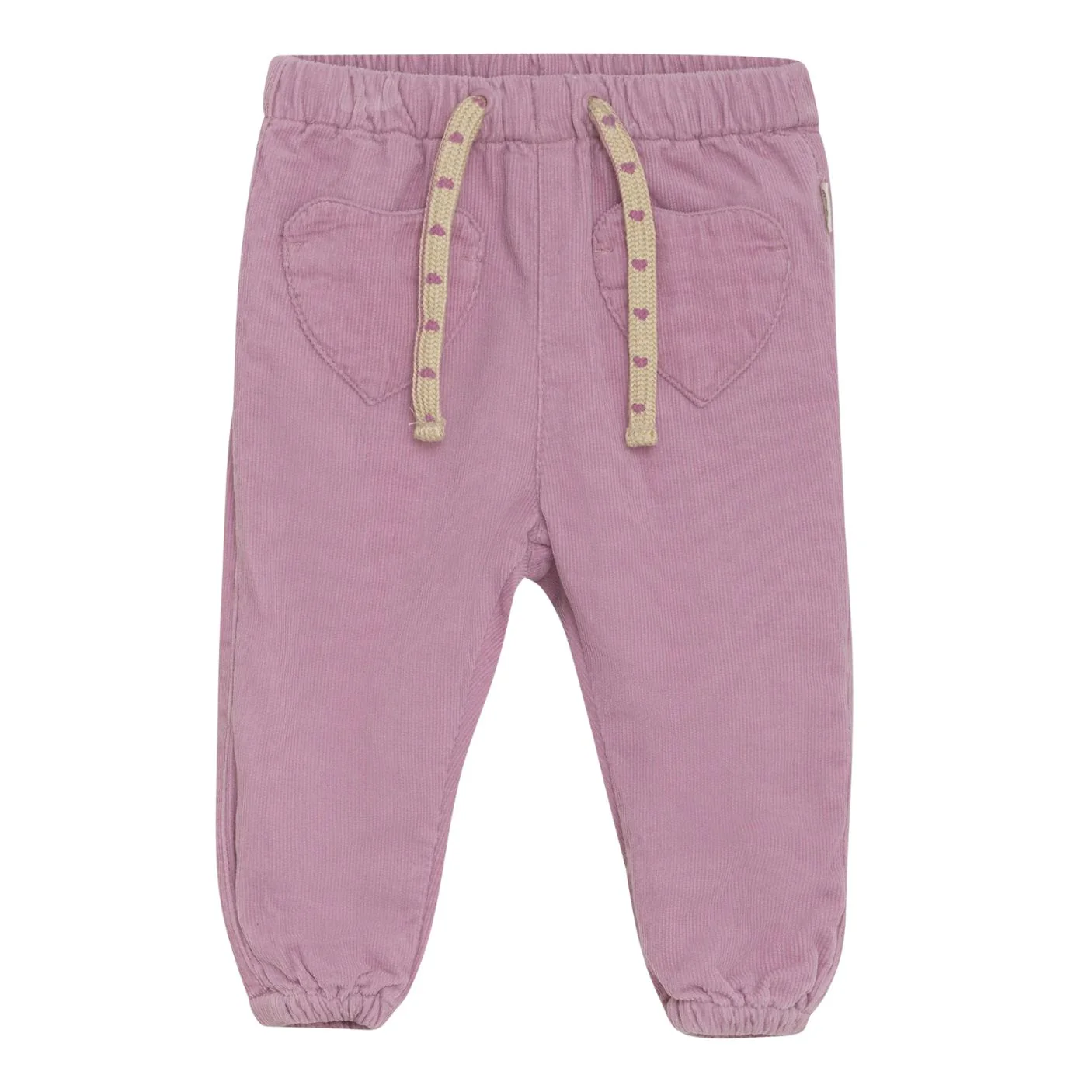 Corduroy Pants with Hearts - Mauve Orchid by Minymo - FINAL SALE