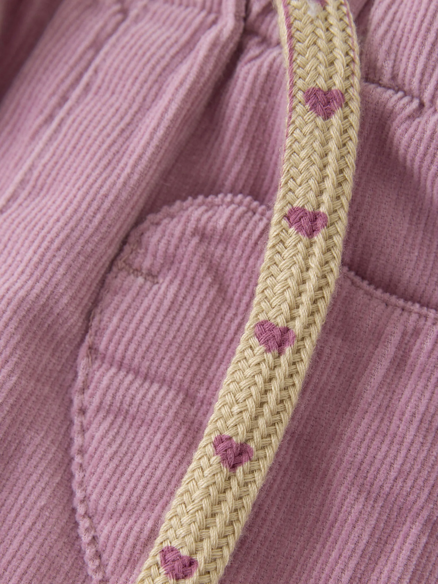 Corduroy Pants with Hearts - Mauve Orchid by Minymo - FINAL SALE - Image 3