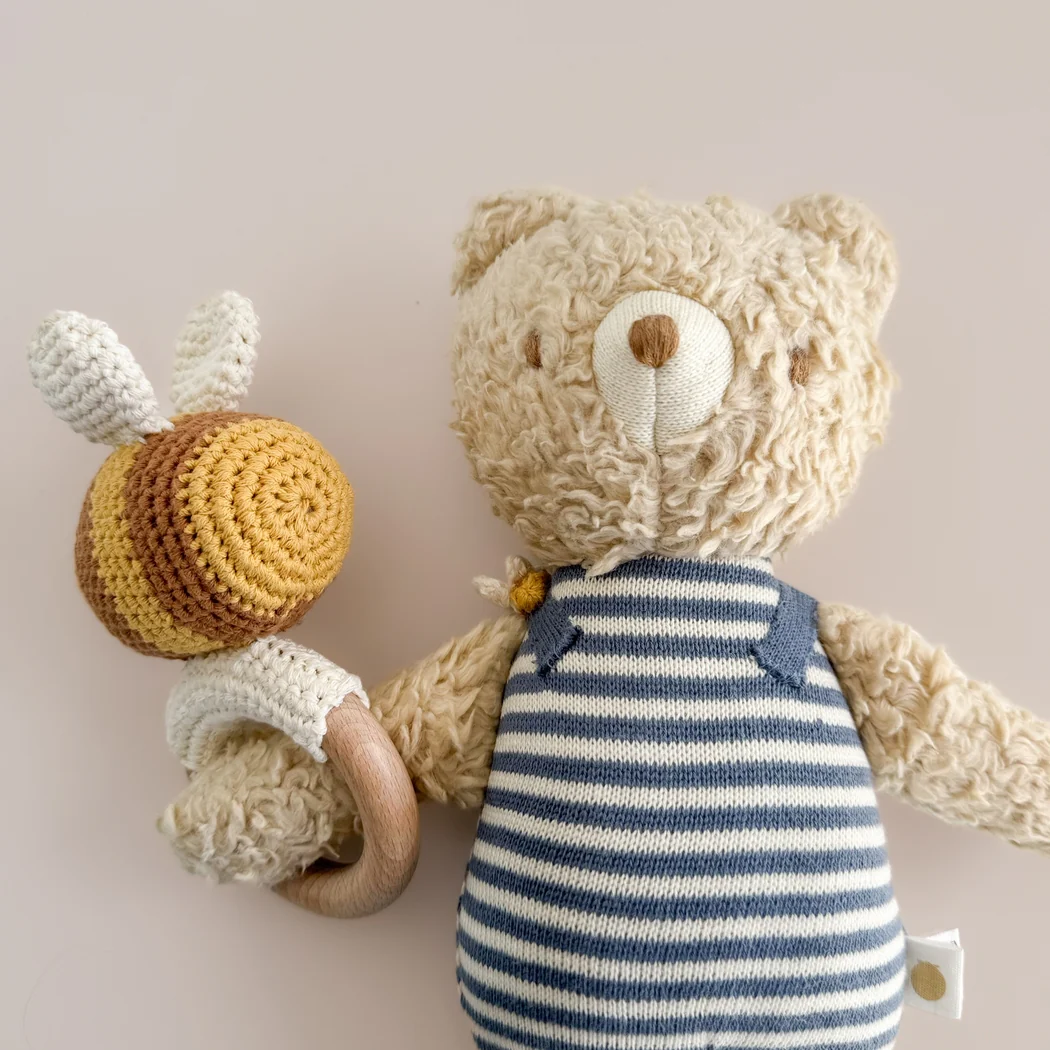 Cotton Crochet Rattle Teether - Bee by The Blueberry Hill - Image 4