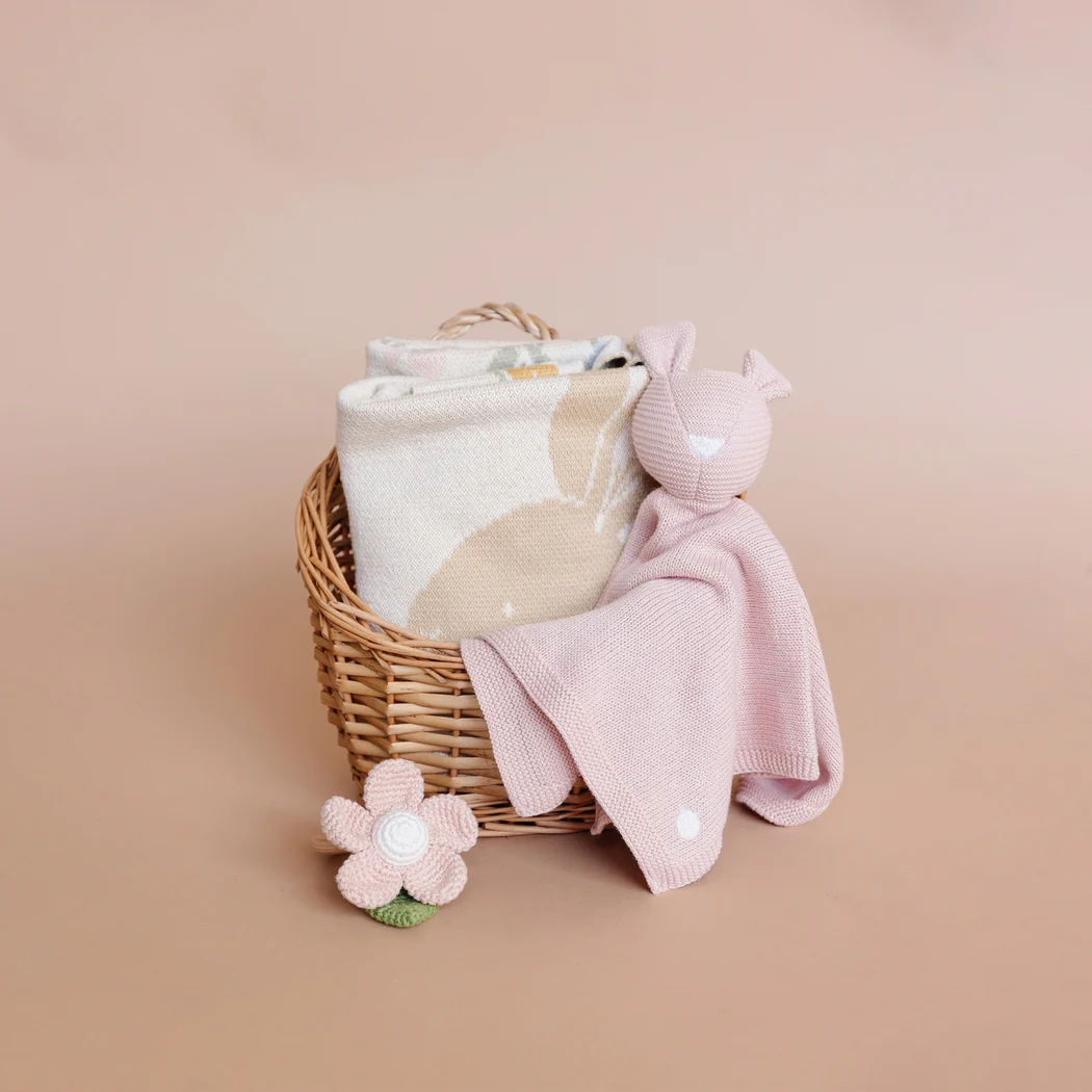 Cotton Crochet Rattle Teether - Pink Flower by The Blueberry Hill - Image 6
