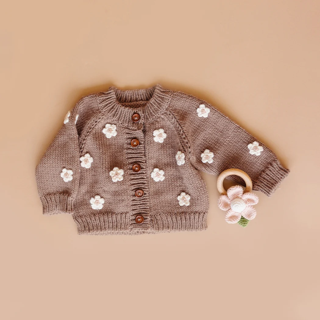 Cotton Crochet Rattle Teether - Pink Flower by The Blueberry Hill - Image 9