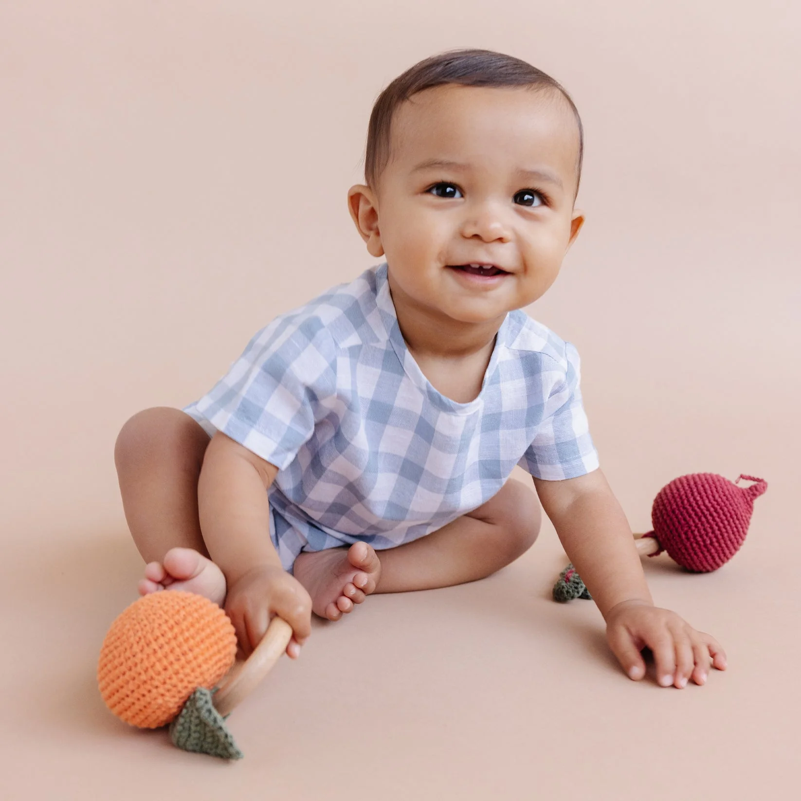 Cotton Crochet Rattle Teether - Orange by The Blueberry Hill - Image 5