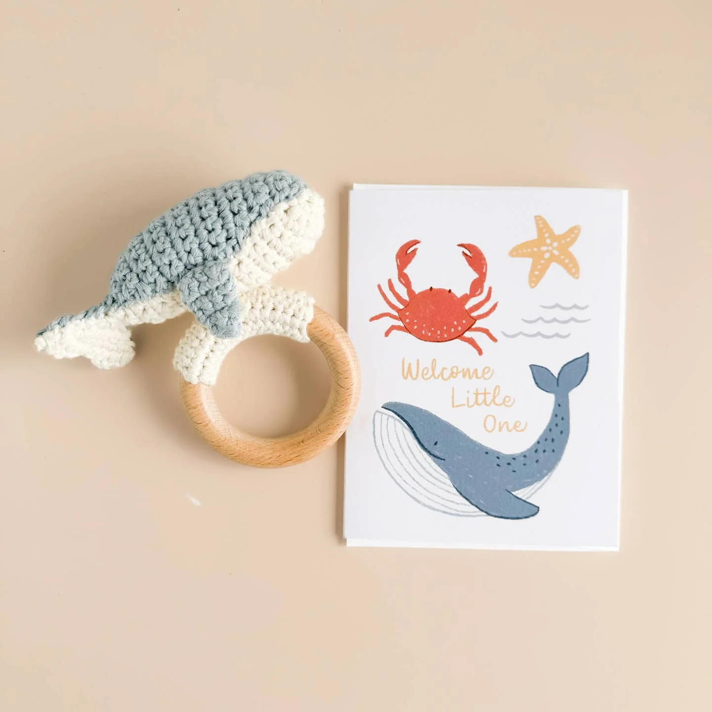 Cotton Crochet Rattle Teether - Whale by The Blueberry Hill - Image 5