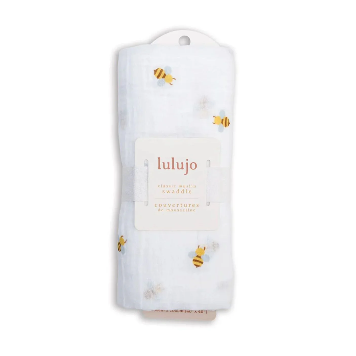 Cotton Muslin Swaddle - Bees by Lulujo