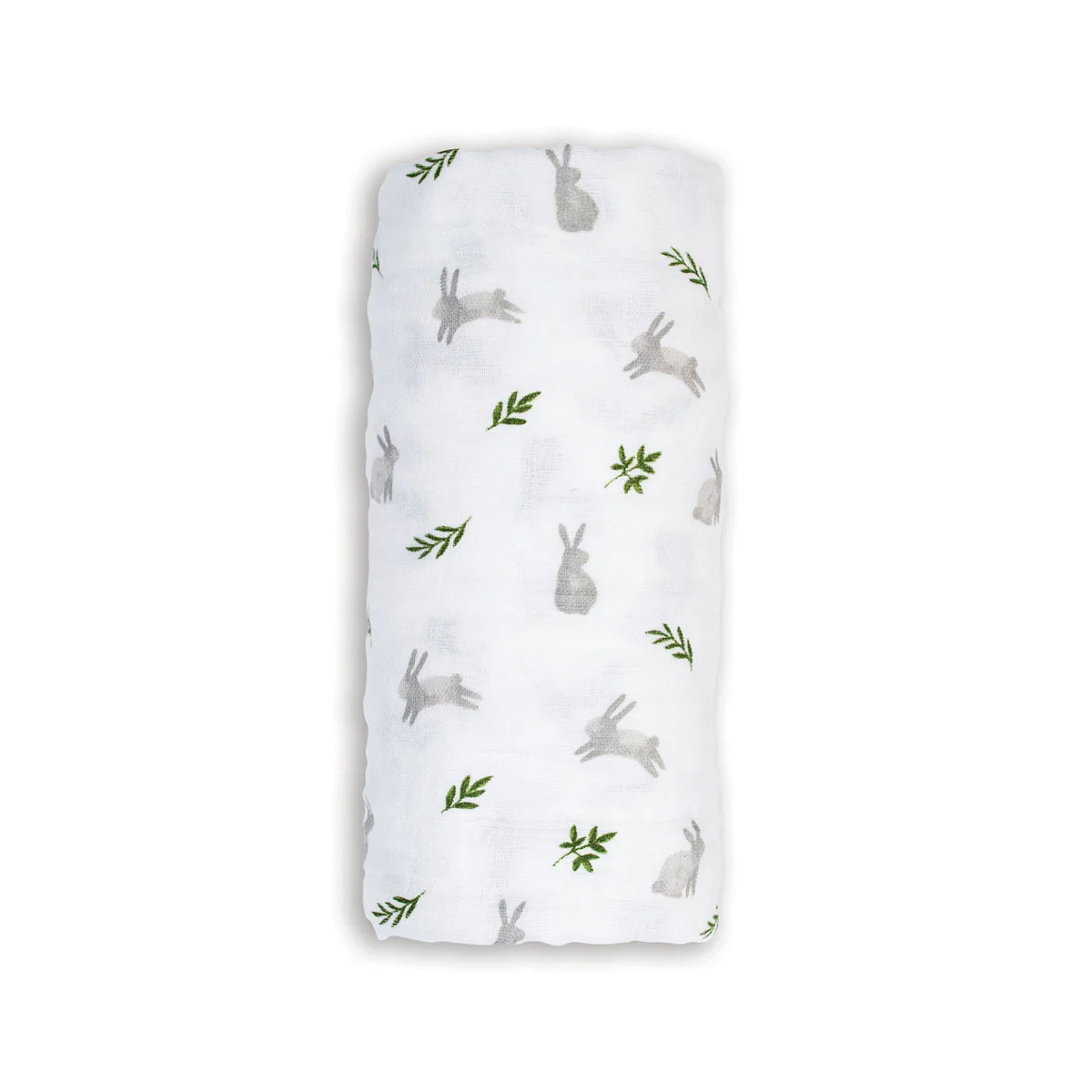 Cotton Muslin Swaddle - Bunnies by Lulujo - Image 7