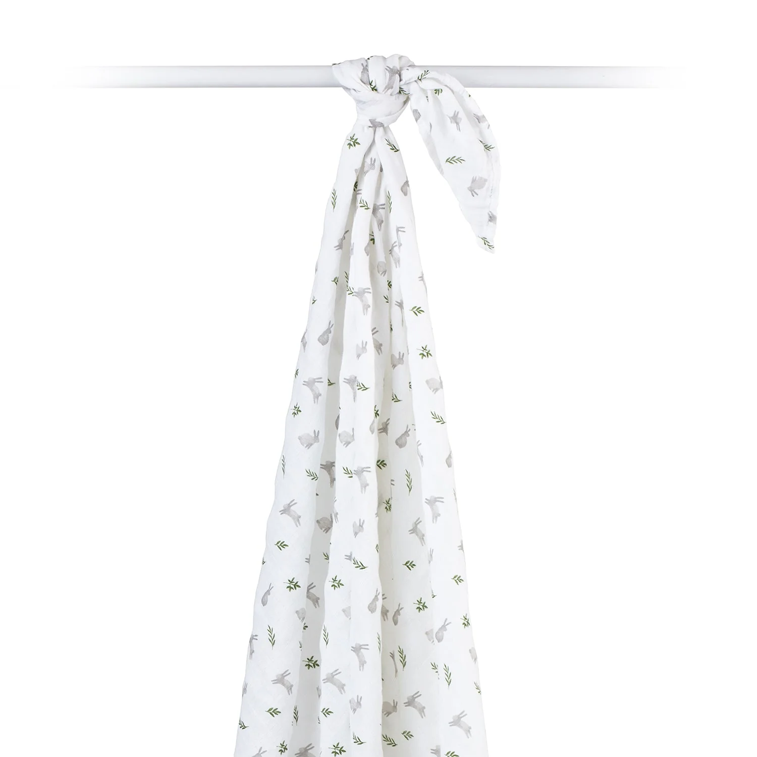 Cotton Muslin Swaddle - Bunnies by Lulujo - Image 9