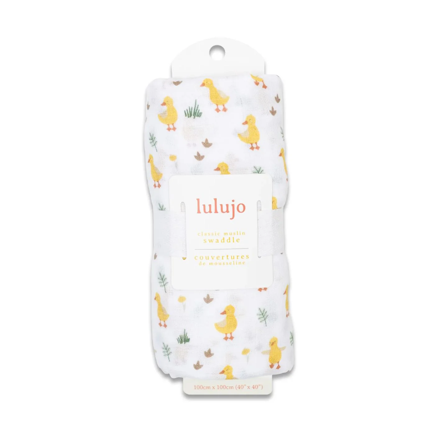 Cotton Muslin Swaddle - Duck by Lulujo
