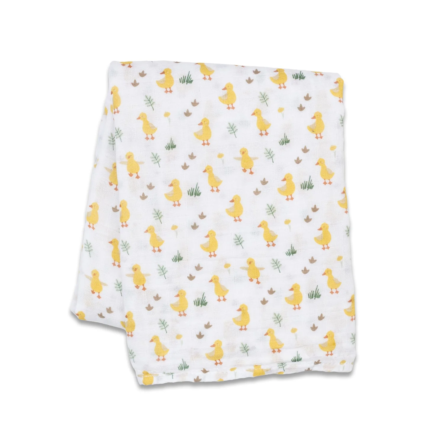 Cotton Muslin Swaddle - Duck by Lulujo - Image 4