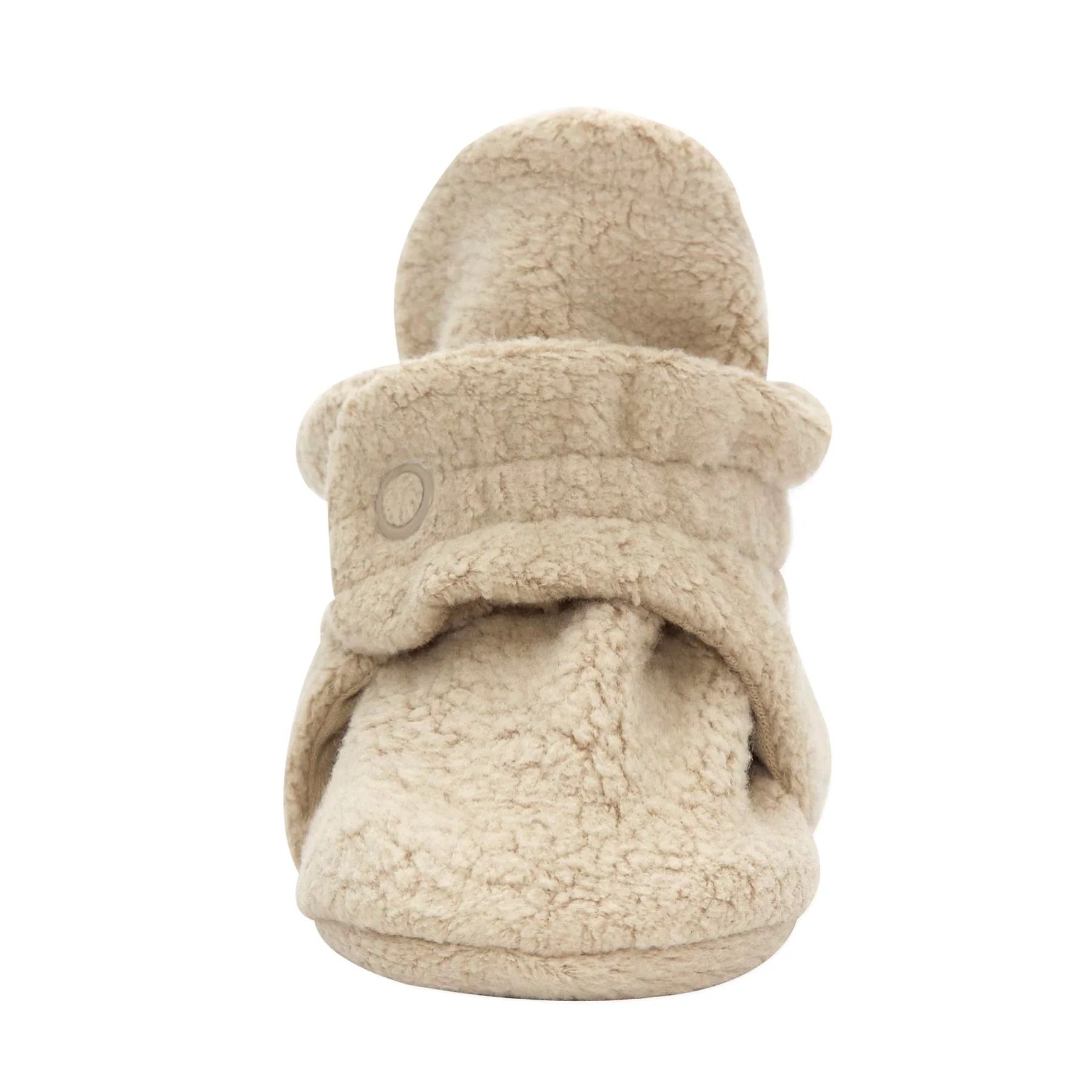Cozie Fleece Booties - Khaki by Zutano - Image 3