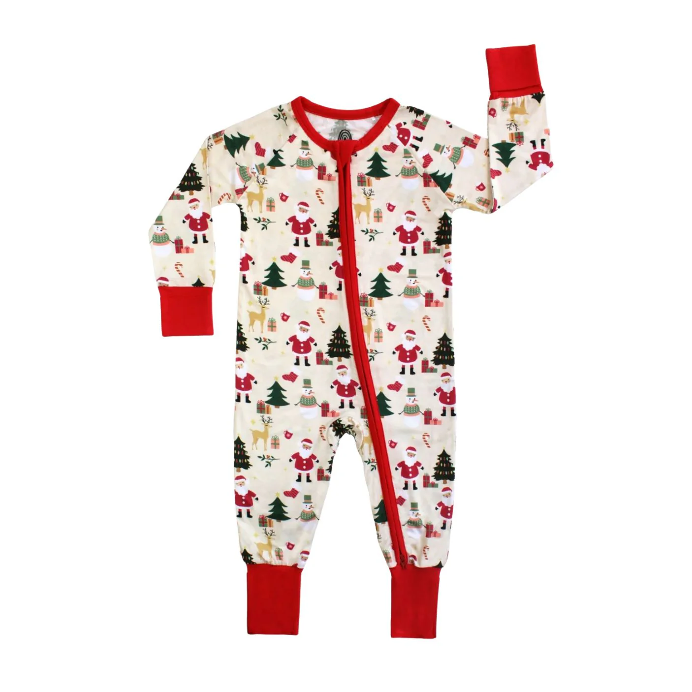Cozy Christmas Bamboo Convertible Baby Pajamas by Emerson and Friends - FINAL SALE