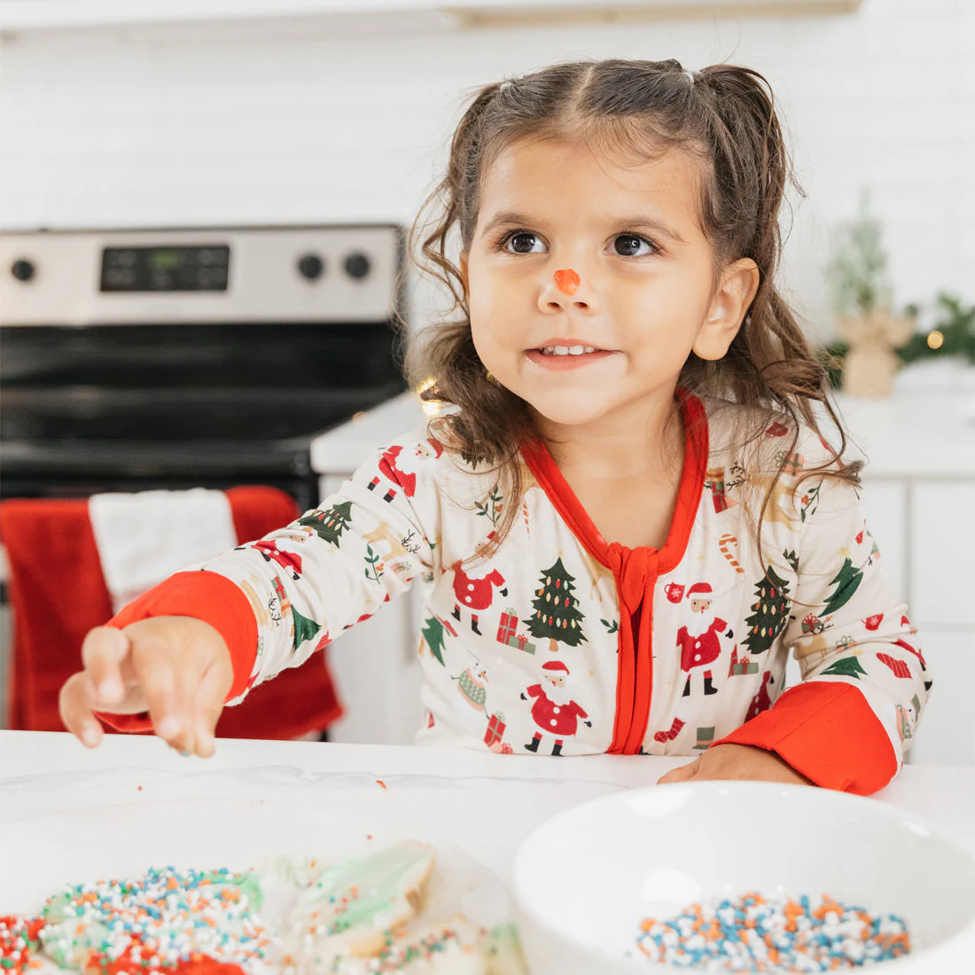 Cozy Christmas Bamboo Convertible Baby Pajamas by Emerson and Friends - FINAL SALE - Image 3