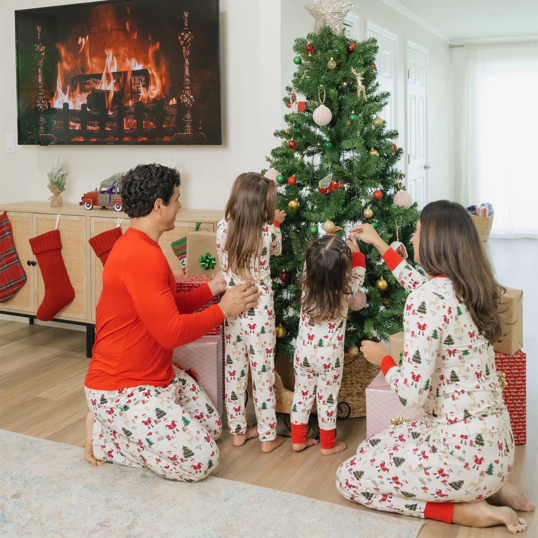 Cozy Christmas Bamboo Convertible Baby Pajamas by Emerson and Friends - FINAL SALE - Image 5