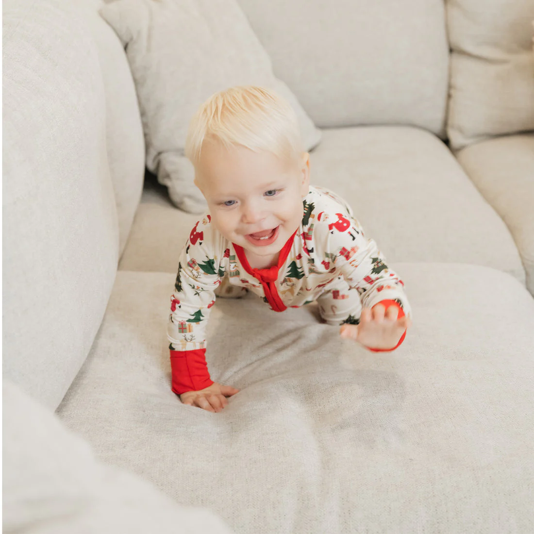 Cozy Christmas Bamboo Convertible Baby Pajamas by Emerson and Friends - FINAL SALE - Image 8