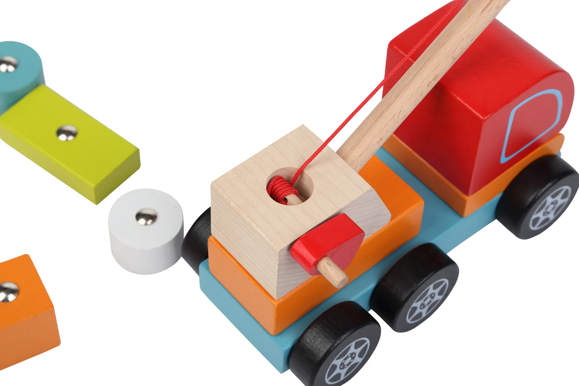 Crane Truck Wooden Toy by Wise Elk - Image 2