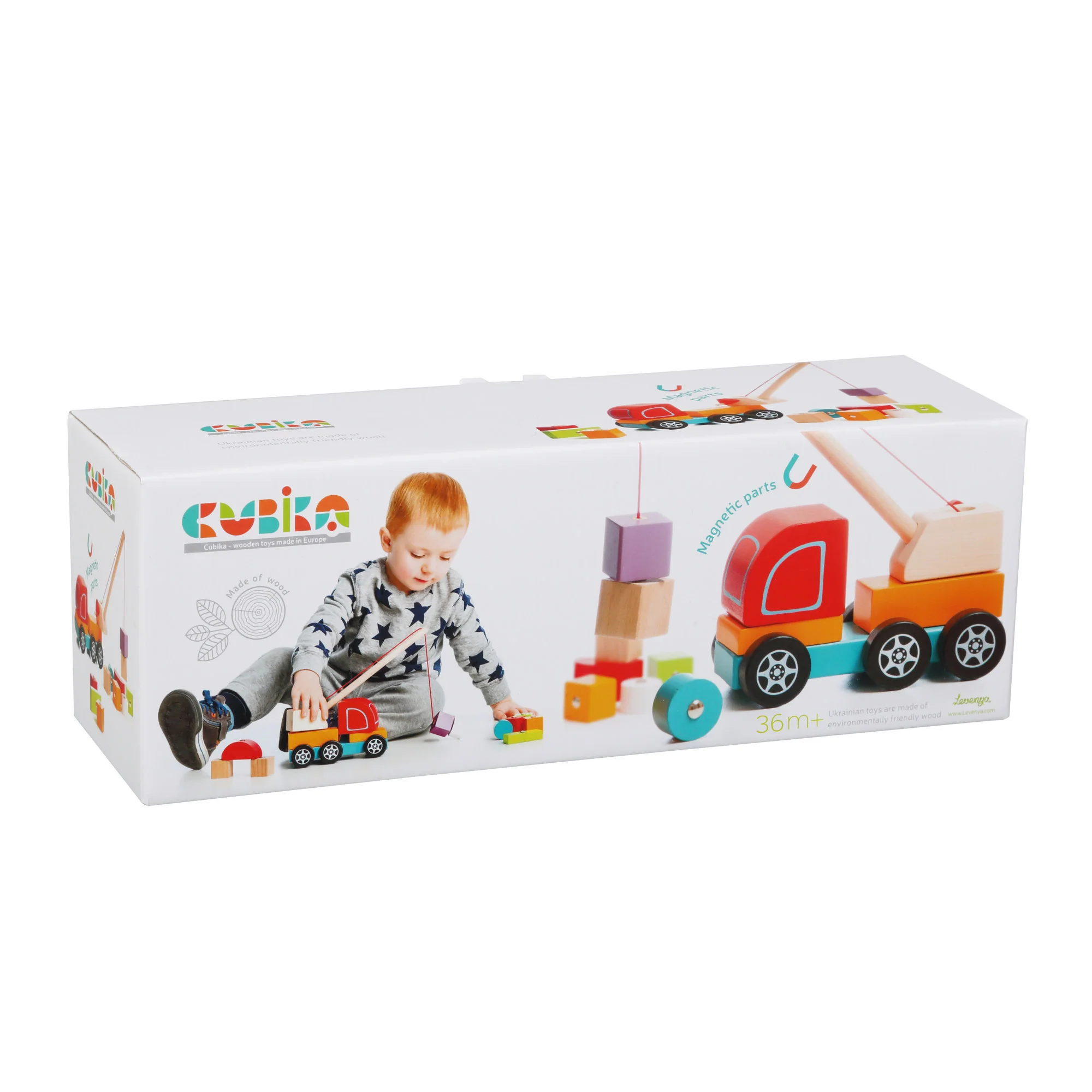 Crane Truck Wooden Toy by Wise Elk - Image 3