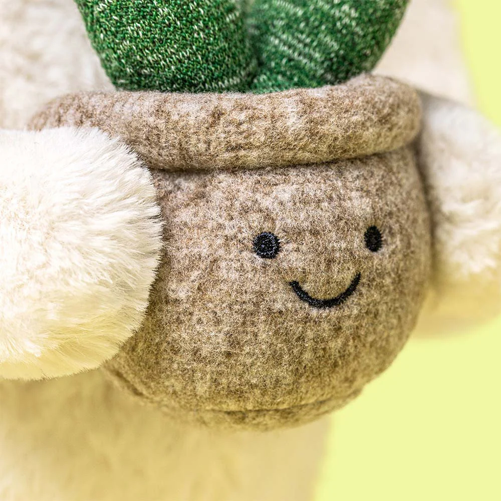 Cream Bunny with Plant by Jellycat - Image 3