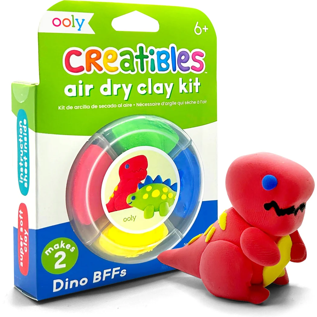 Creatibles DIY Air-Dry Clay Kit - Dino BFFs by OOLY - Image 2