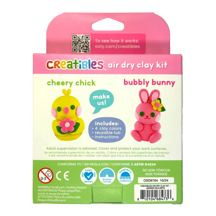 Creatibles Mini Air Dry Clay Kit - Garden Pals BFFs by OOLY - Image 2