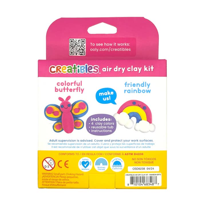 Creatibles Mini Air Dry Clay Kit - Rainbow BFFs by OOLY - Image 2